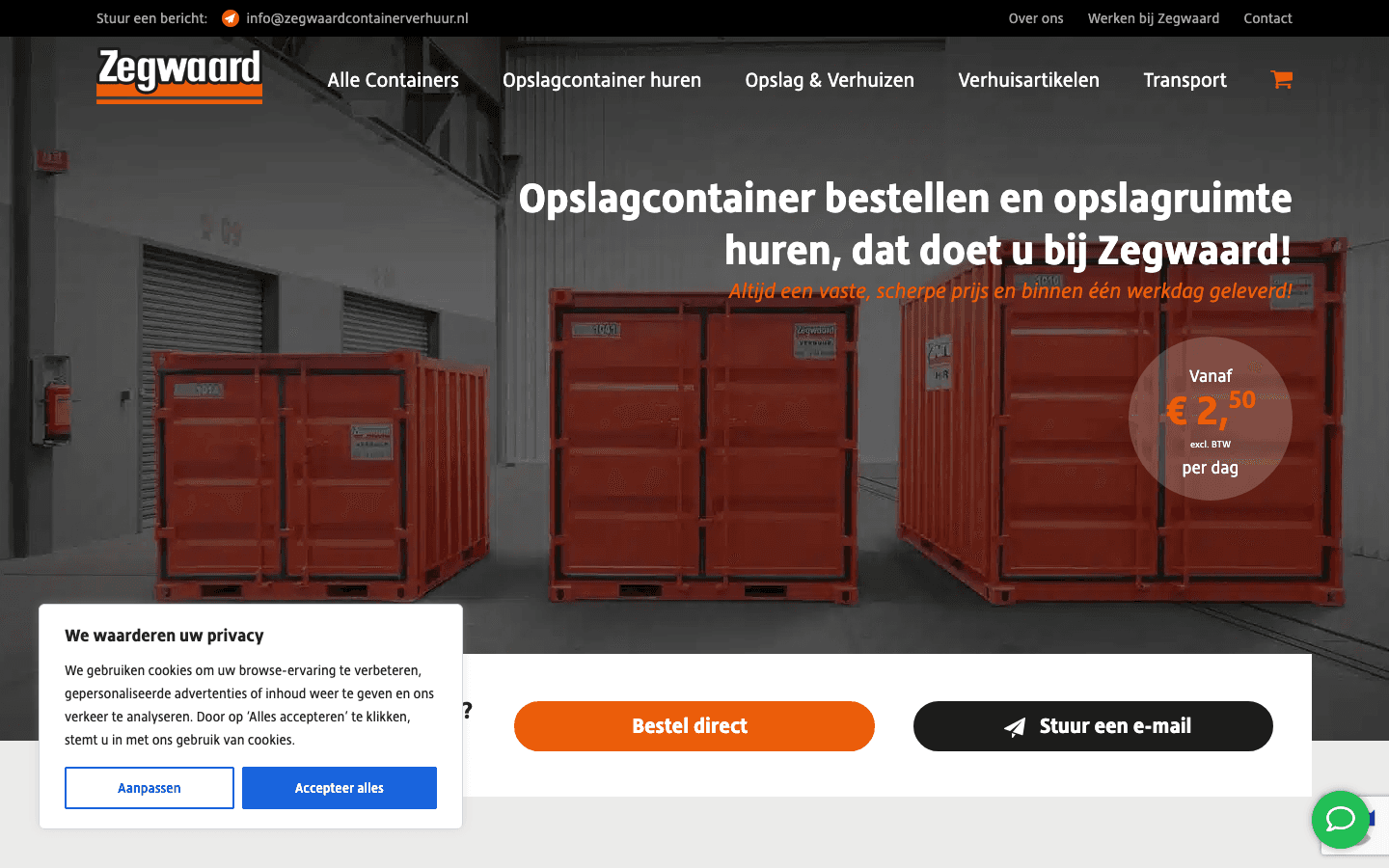Oude site van Zegwaard Containerverhuur